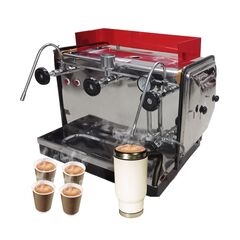 24 INCH ESPRESSO COFFEE MACHINE WITH AUTOCUT ELECTRIC AND GAS OPERATED