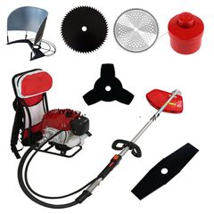 BACKPACK BRUSH CUTTER WITH TILLER ATTACHMENT, 31 CC, 4 STROKE