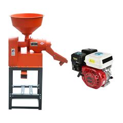 AUTOMATIC RICE MILL WITH 6.5 HP PETROL ENGINE, 150 KG/HR