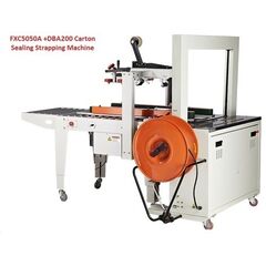 AUTOMATIC CARTON SEALING AND STRAPPING MACHINE