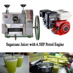 HEAVY DUTY SUGARCANE JUICER MACHINE WITH 6.5HP PETROL ENGINE