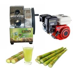 MANUAL GRAVIS SUGARCANE JUICER MACHINE WITH 6.5 HP ENGINE