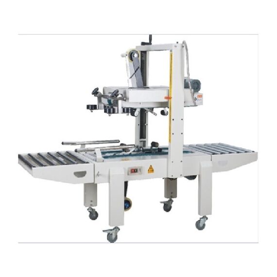 SEMI-AUTOMATIC CARTOON SEALER MACHINER, TOP & BOTTOM BELT