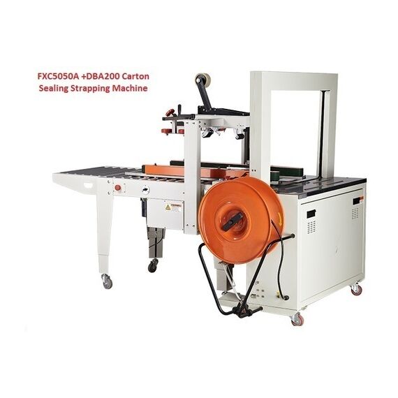 AUTOMATIC CARTON SEALING AND STRAPPING MACHINE