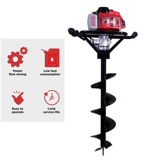 RBD MACHINE HEAVY DUTY PIT DIGGING MACHINE WITH A 72 CC ENGINE AND AN 8- AND 12-INCH DRILL DIGGER