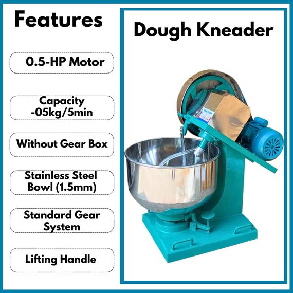 DOUGH KNEADER WITH 0.5 HP MOTOR