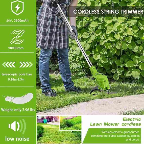 BATTERY OPERATED FLEXIBLE GRASS CUTTER 24W DOUBLE BATTERY
