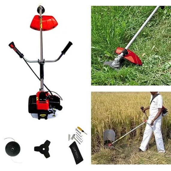 KISTON 4 STROKE BRUSH CUTTER, 139F, 35 CC, SIDEPACK WITH ATTACHMENT
