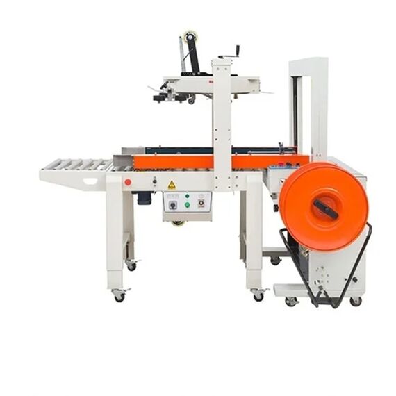 AUTOMATIC CARTON SEALING AND STRAPPING MACHINE