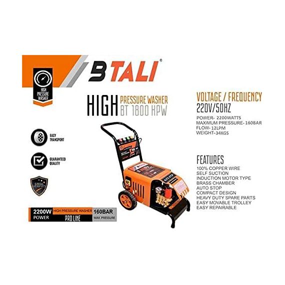 BTALI 1800 HPW HIGH PRESSURE WASHER