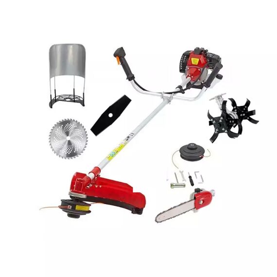 KISTON 4 STROKE BRUSH CUTTER, 139F, 35 CC, SIDEPACK WITH ATTACHMENT
