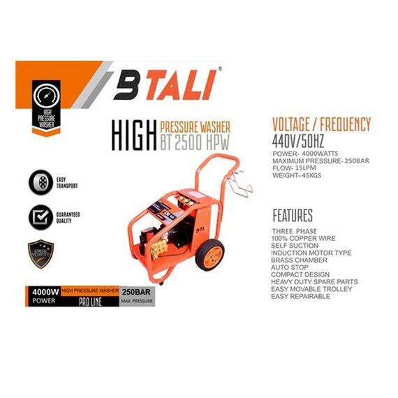 BTALI 2500 HPW 230 BAR HIGH PRESSURE WASHER