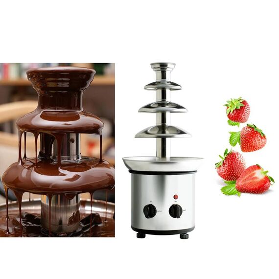 STAINLESS STEEL ELECTRIC CHOCOLATE FOUNTAIN MACHINE