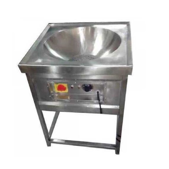 STAINLESS STEEL 10 LTR ELECTRIC KADAI WITH STAND, 20 INCH
