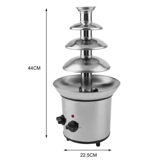 STAINLESS STEEL ELECTRIC CHOCOLATE FOUNTAIN MACHINE
