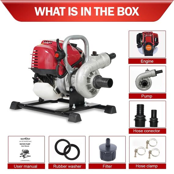 NEPTUNE NPP-1.5 HEAVY DUTY PETROL WATER PUMP 1.5 INCH 2 STROKE