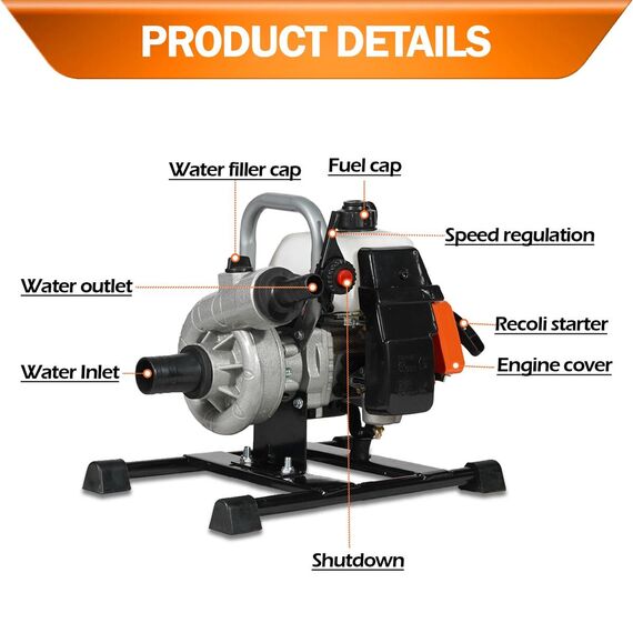NEPTUNE NPP-1.5 HEAVY DUTY PETROL WATER PUMP 1.5 INCH 4 STROKE