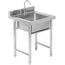 COMMERCIAL STAINLESS STEEL SINGLE SINK UNIT