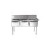 COMMERCIAL STAINLESS STEEL TRIPLE SINK UNIT