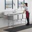 COMMERCIAL STAINLESS STEEL TRIPLE SINK UNIT