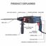 ELECTRIC HAMMER DRILL MACHINE 710 W